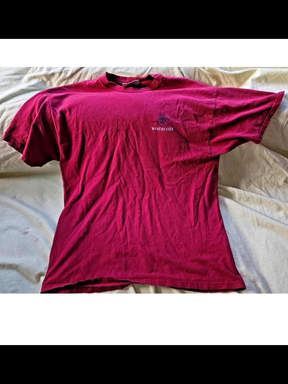 Winchester Men's Short-Sleeve Crew Tee in Burgundy XL 100% Cotton